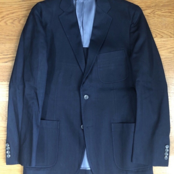 Freemans Sporting Club Other - Freemans Sporting Club Navy Unstructured Blazer